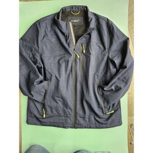 Black Rivet Mens Jacket Navy Blue With Linen‎ Design  Size Xl